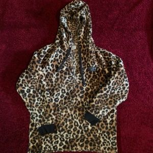 Pink Victoria’s Secret cheetah print sweatshirt